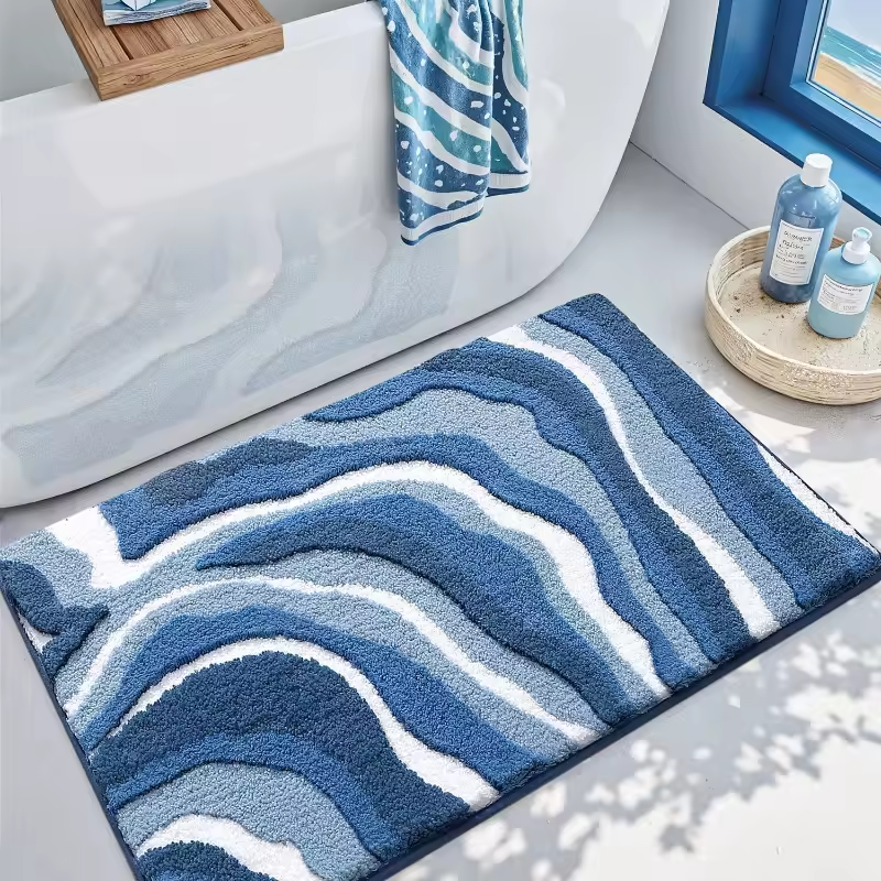 Bathroom Rugs Bath Mat,Crappie and Pink Jig Fish,Non Slip Shower 並行輸入品 Organic Reeve Weave Bath Rug \u2013 Riley Grove