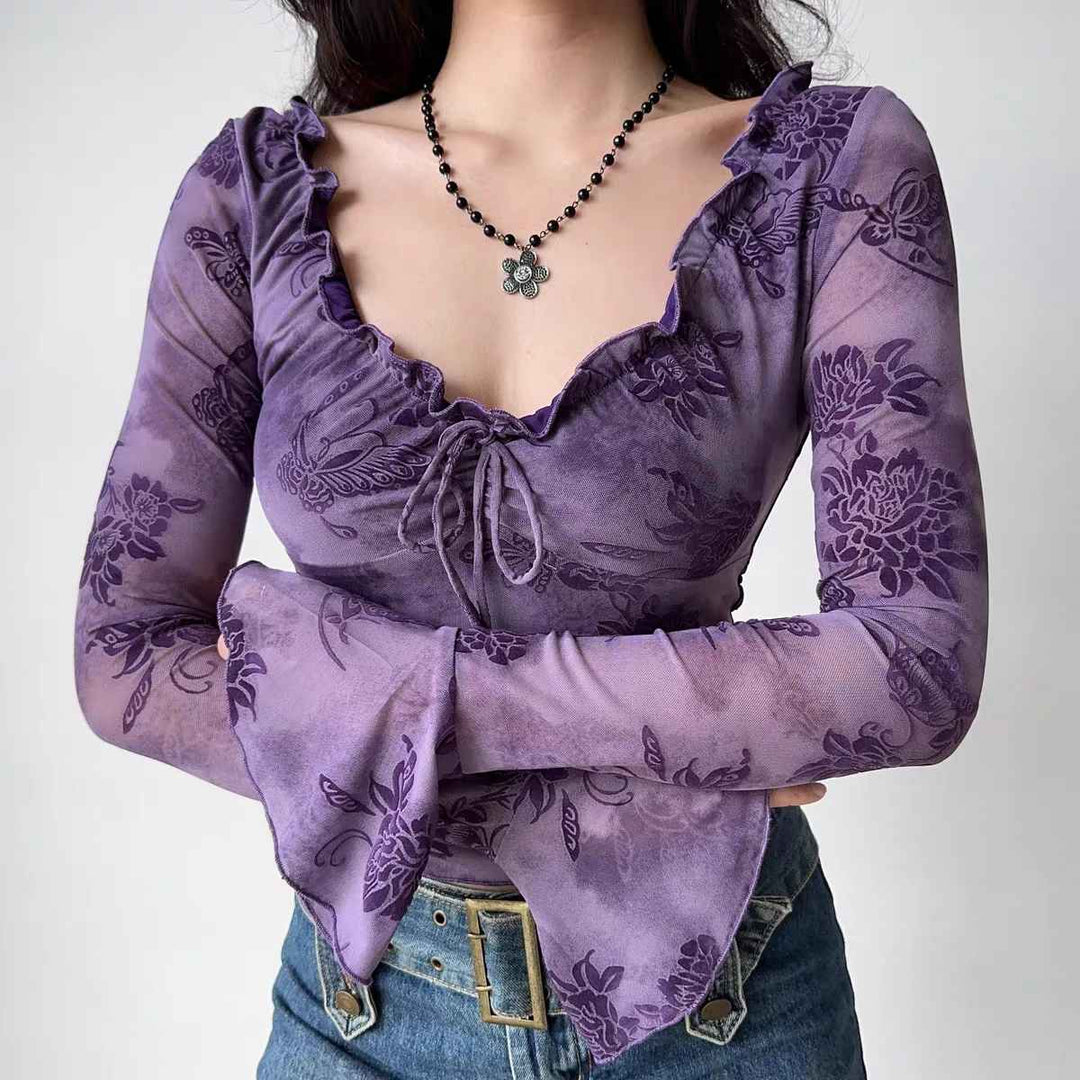 Mila Blushed Bell Top