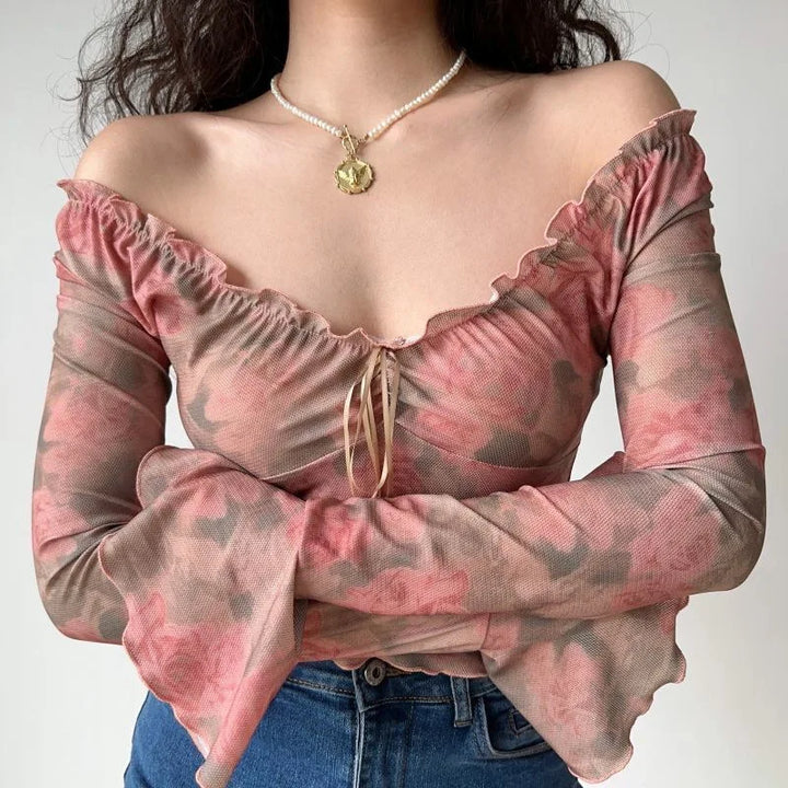 Mila Blushed Bell Top